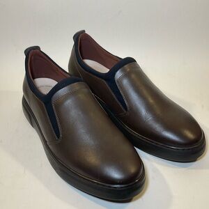 Samuel Hubbard 10.5 M Flight Slip-On Brown Leather Sneakers w/ Inner Sock